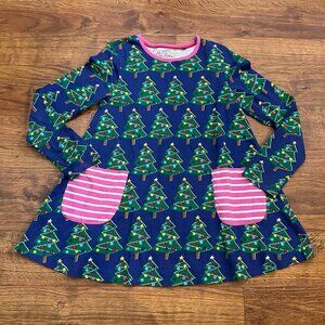Mini Boden Christmas Tree long sleeve T-shirt Dress